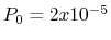 $ P_0 = 2x10^{-5}$